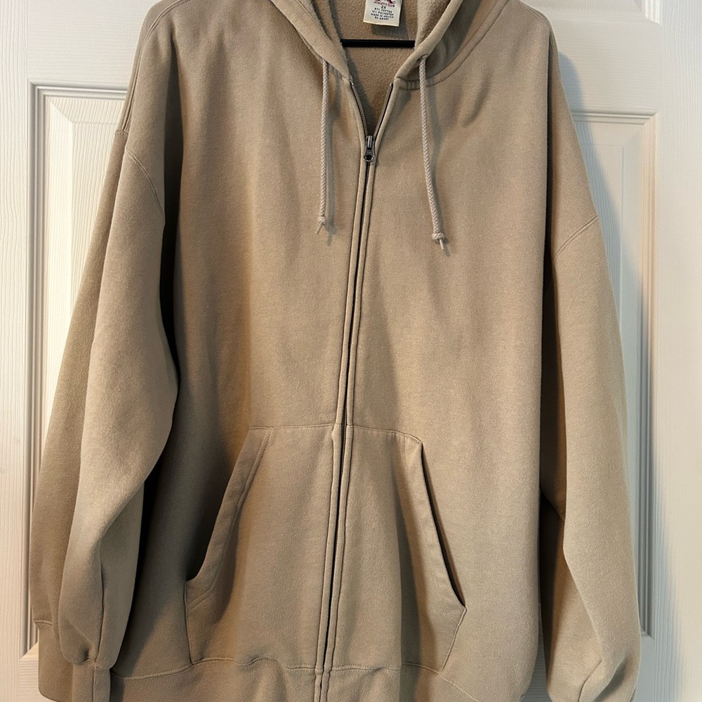 Vintage DAC Athletic Club size 2X zip up tan hoodie